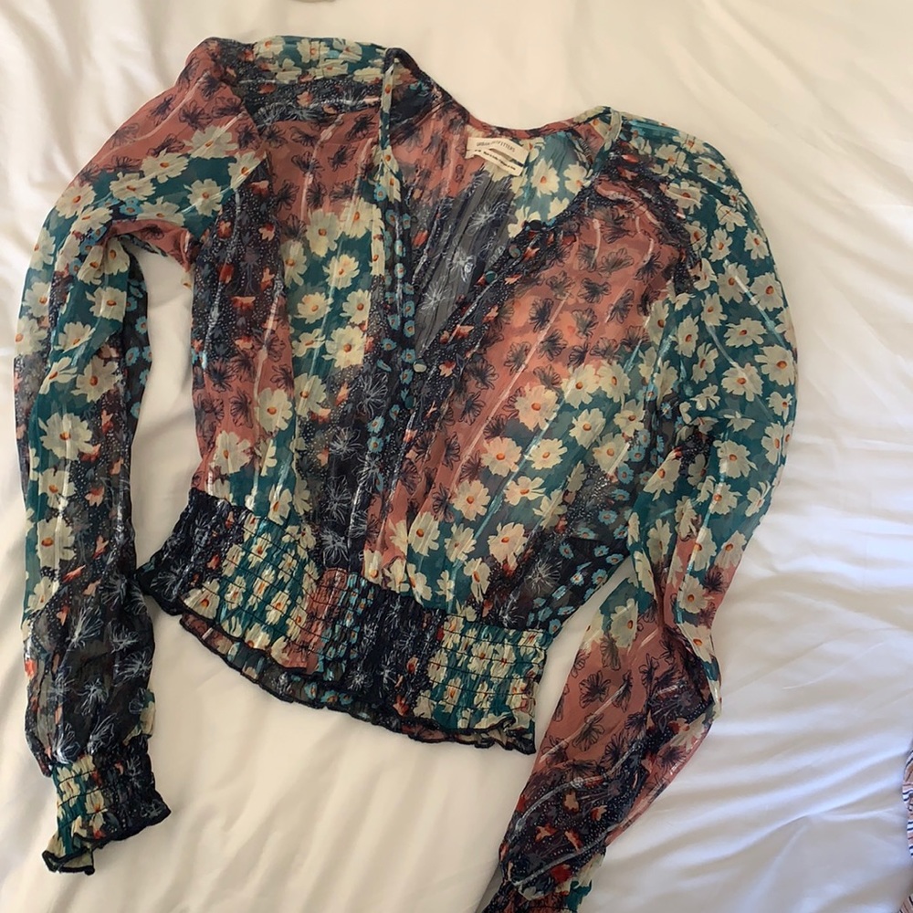Urban Outfitters Long Sleeve Crop Top